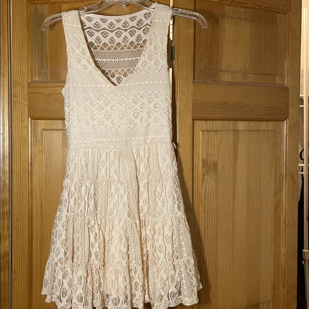 Wet Seal Light Pink Lace Mini Dress